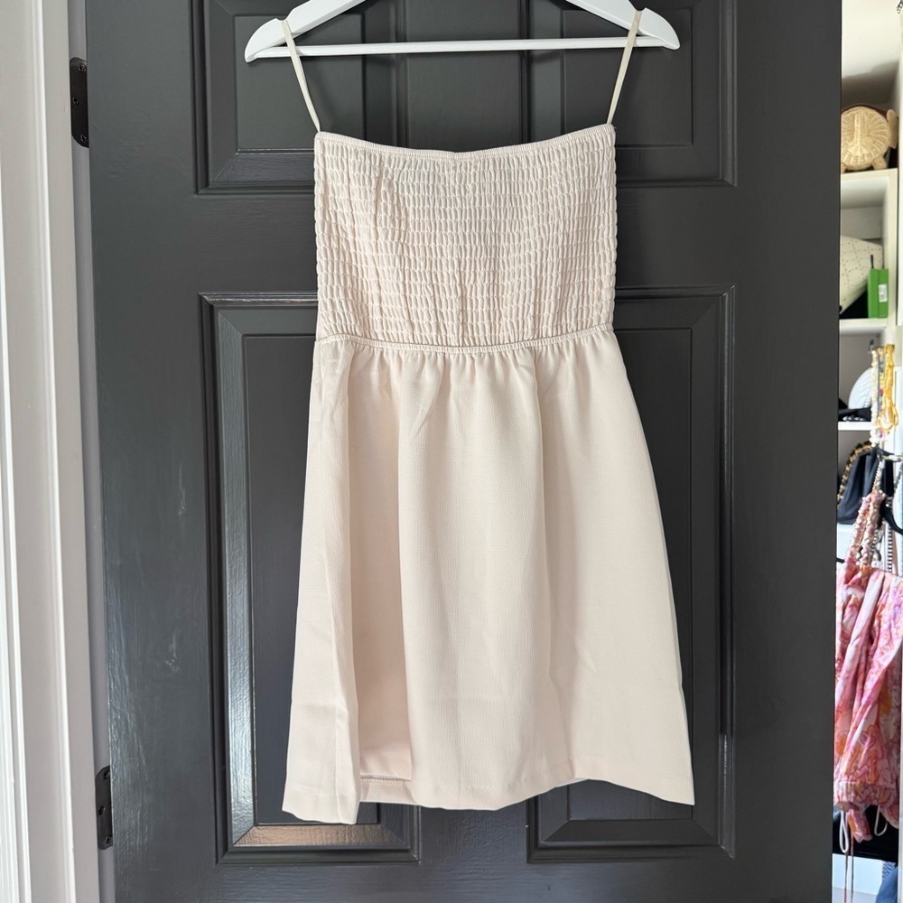 Song of Style Strapless Cream Dress
